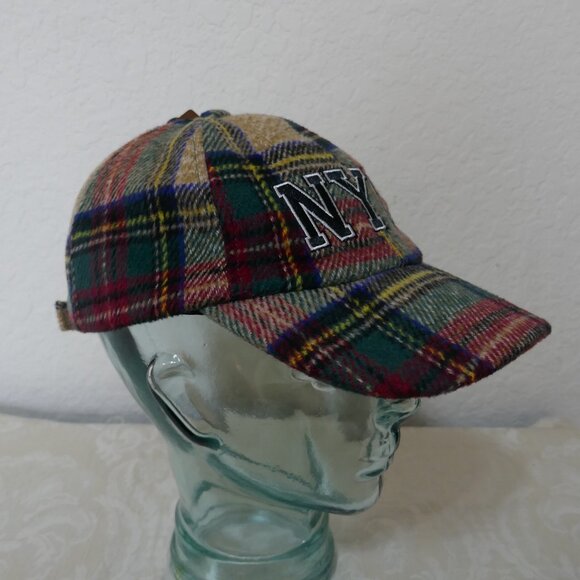 Steve Madden NYC Tartan Brushed Adjustable Baseball Hat Cap SMA 4172 Brick OS - Picture 3 of 16